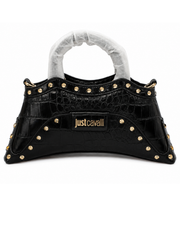 Just Cavalli Studded Croc-Effect Handbag