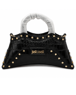 Just Cavalli Studded Croc-Effect Handbag