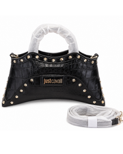 Just Cavalli Studded Croc-Effect Handbag