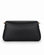Black C-Clasp Shoulder Bag