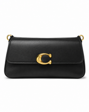Black C-Clasp Shoulder Bag