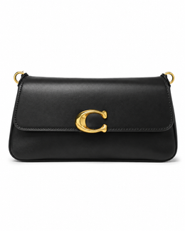 Black C-Clasp Shoulder Bag