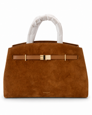 DeMellier Brown Suede Structured Handbag