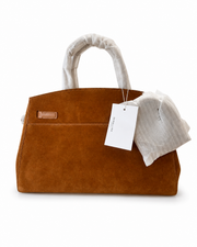 DeMellier Brown Suede Structured Handbag