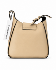 Karl Lagerfeld Beige Woven Shoulder Bag