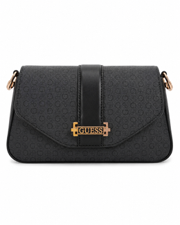 GUESS Black Monogram Crossbody Bag