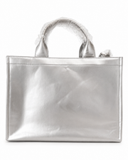 Karl Lagerfeld Metallic Silver Tote Bag