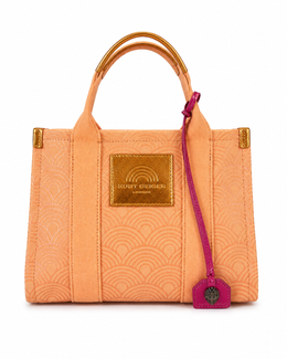 Kurt Geiger Peach Patterned Tote Bag