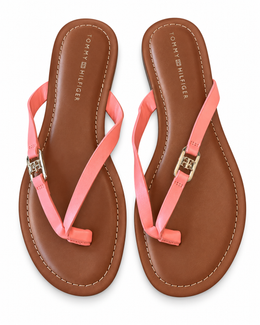 Tommy Hilfiger Coral Pink Flip-Flop Sandals