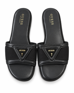 Guess Black Logo Slide Sandals