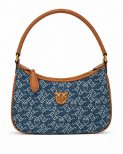 Denim Monogram Shoulder Bag
