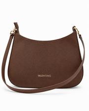 Valentino Brown Crescent Shoulder Bag