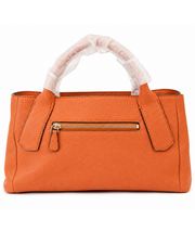 GUESS Orange Structured Tote Bag