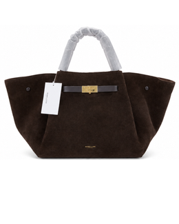 DeMellier Chocolate Brown Suede Tote Bag