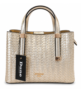 Dune London Metallic Woven Tote Bag