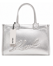 Karl Lagerfeld Metallic Silver Tote Bag