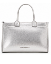 Karl Lagerfeld Metallic Silver Tote Bag