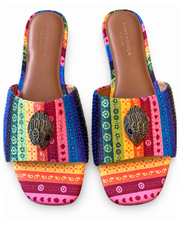 Kurt Geiger Rainbow Embellished Slide Sandals