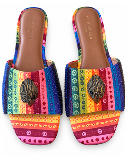 Kurt Geiger Rainbow Embellished Slide Sandals