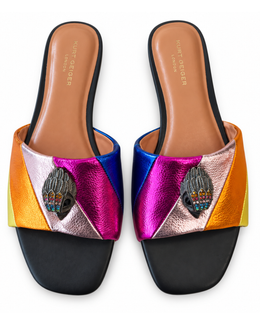 Kurt Geiger Multicolour Metallic Slide Sandals