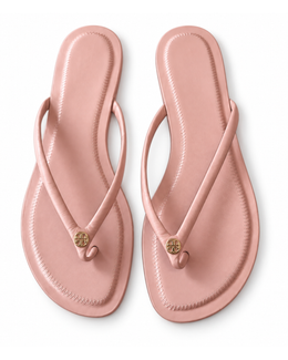Blush Pink Logo Detail Flip-Flops